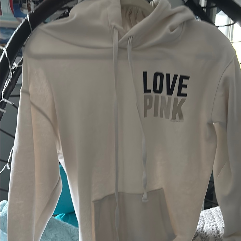 Victoria's Secret Love Pink White Hoodie